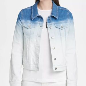 DKNY Ombré Indigo Denim Jacket